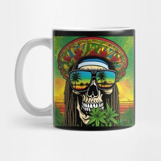 Reggae Music - Jamaican Stoner Skull 28 Mug